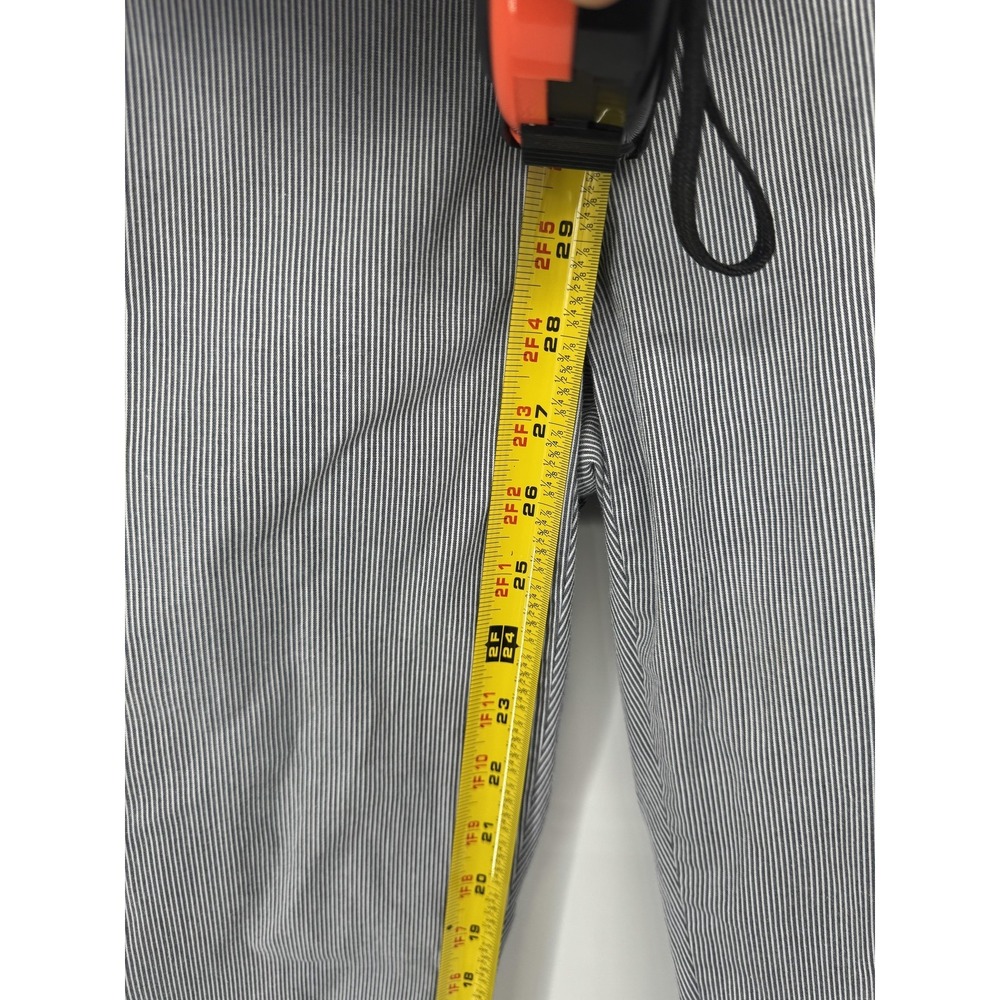 Tommy Hilfiger Chino Pants Womens 2 Blue White Stripe Straight Stretch Twill - Picture 9 of 10
